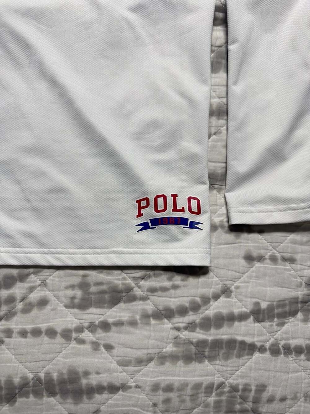 Polo Ralph Lauren White Long Sleeve Mesh Athletic Shirt Mens L